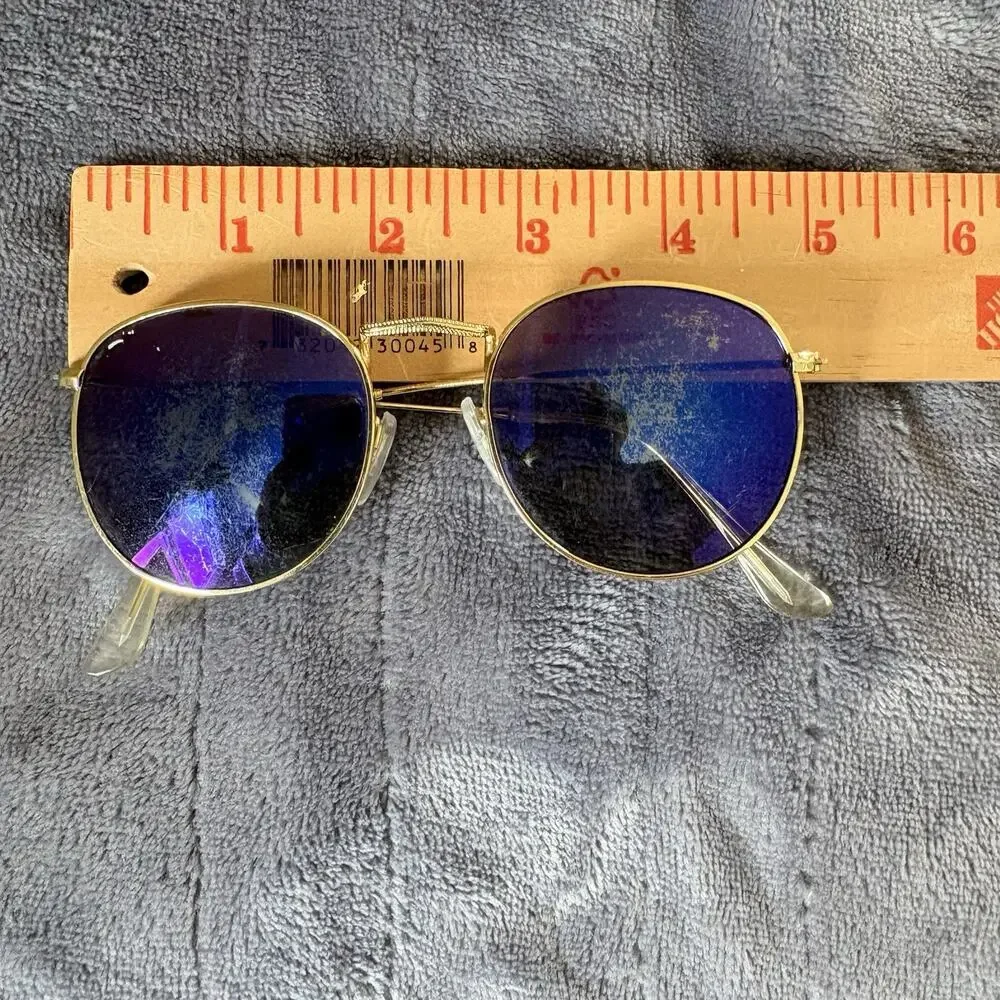 Ray-Ban RB3447 Round Metal Gold Color Sunglasses 53-18-138 Italy *Read*